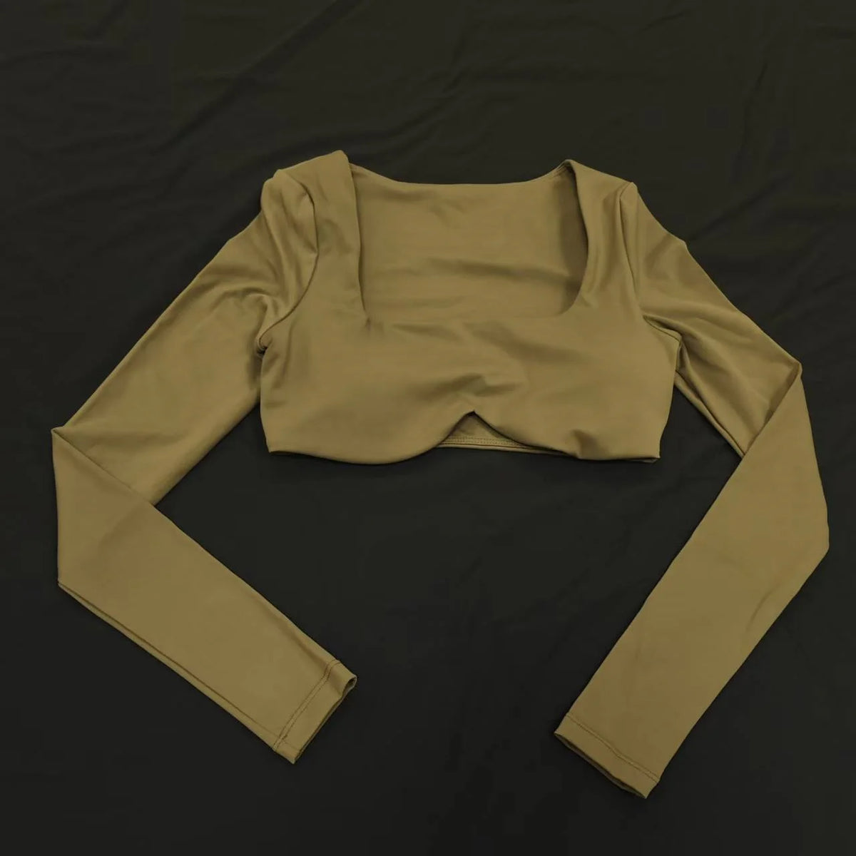 Long Sleeve Yoga Shirts Sexy Sports Top Tight Gym Clothes Woman Fitness Crop Top with Chest Pad Workout Yoga Top Athleisure - SS69