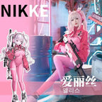Women’s Nikki Alice Cosplay Costume Bodysuit with Ear Gloves Wig Cosplay Latex Cat suit Jumpsuit Jacket Suit SS69