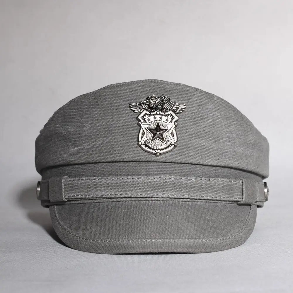 2025 New Navy Peaked Sailor Cap Men Women Summer Beret Hat Male Canvas Grey Eagle Belt Locomotive German Captain Casque