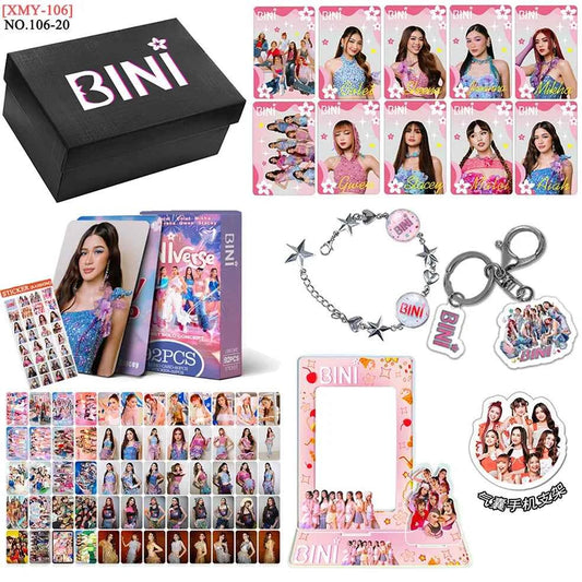 Kpop Idol BABYMONSTER BINI GIDLE ZB1 Gift Box Set Lomo Card Photocards Card Holder Keychains Acrylic Stand Bracelet Fans Gifts