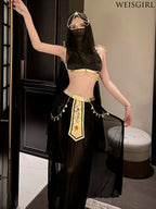 Belly Dance Costume Women's Sexy Arabian Princess Costume Fancy Indian Dance Embroider Bollywoods Jasmine Dress Egyptian Queen