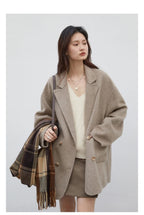 CHIC VEN Women's Wool Blend Double-Breasted Coat
