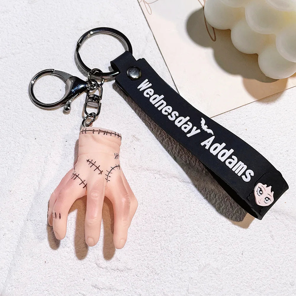 Wednesday Addams Keychain Anime Adams Family Cute Figure Doll Keyring Bag Pendent Car Key Accessories  Kawaii Toys Friends Gift SS69 9.69 B