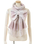 Japanese Liz New Lazy Wind Girls Sweet Plaid Lace Bow Scarf Soft Warm Women's Winter Lolita Scarf