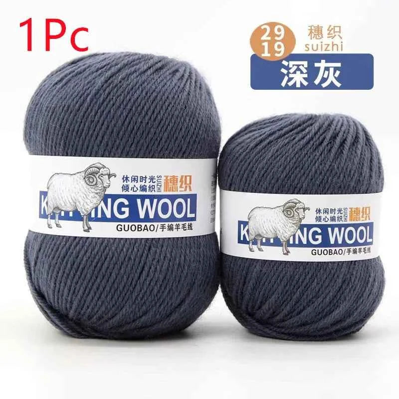 50g/Ball 100% Wool Yarn Pure Merino Thick Thread For Hand Knitting Scarf Sweater DIY Doll Woven Material