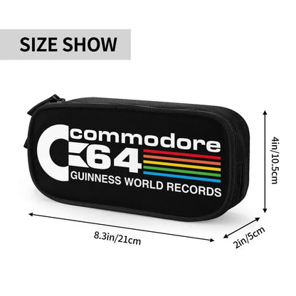Custom Kawaii Retro Commodore 64 Pencil Case for Girls Boys C64 Amiga Computer Large Capacity Pen Box Bag Stationery SS69