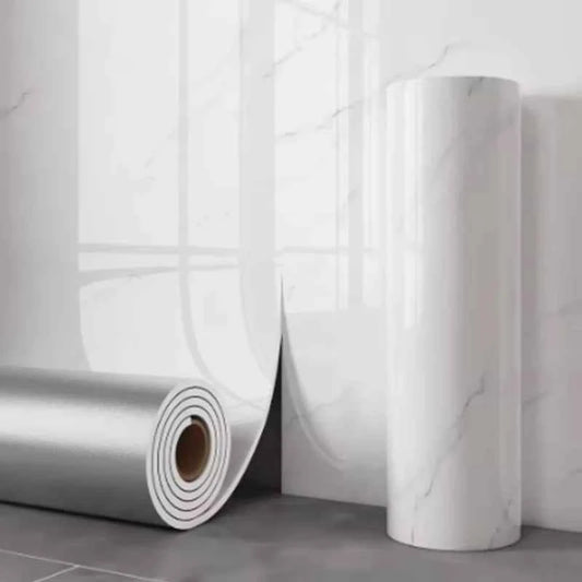 1 Roll Marble Thick Foam Bedroom Wallpaper Imitation Tile Self-Adhesive Bathroom Waterproof Wall Sticker Living Room Decoration