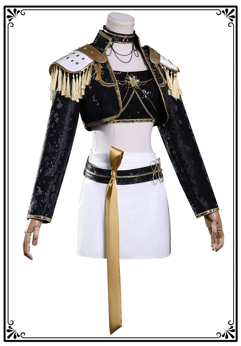 Black Golden Rumi Zoey Mira Cosplay Cosplay Costume Wig Women Suit Halloween Party Role Playing Outfit