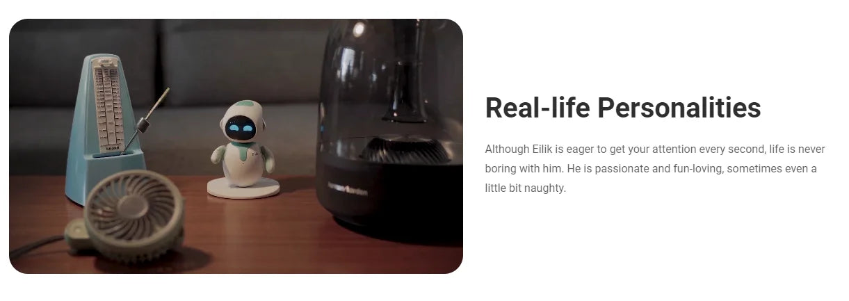 Duo Pack Eilik Smart Robot AI Artificial Intelligence Robots Accompany Lovely Children and Adults Desktop ai Pets 2pcs/set SS69