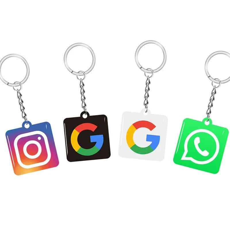 Whatsapp NFC Epoxy Keychain NFC Tag for Increase Your Business