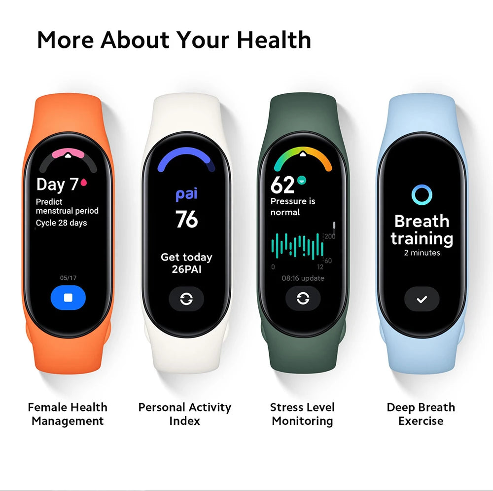 Xiaomi Mi Band 7 Smart Fitness Tracker, 1.62" AMOLED Display, 110+ Sport Modes