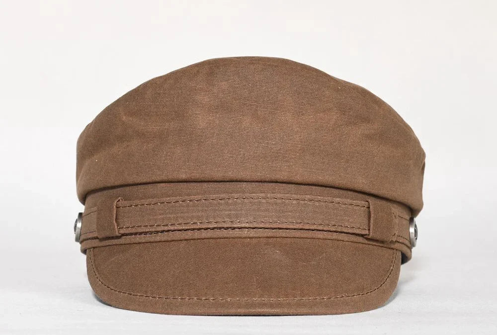 2025 New Navy Peaked Sailor Cap Men Women Summer Beret Hat Male Canvas Grey Eagle Belt Locomotive German Captain Casque
