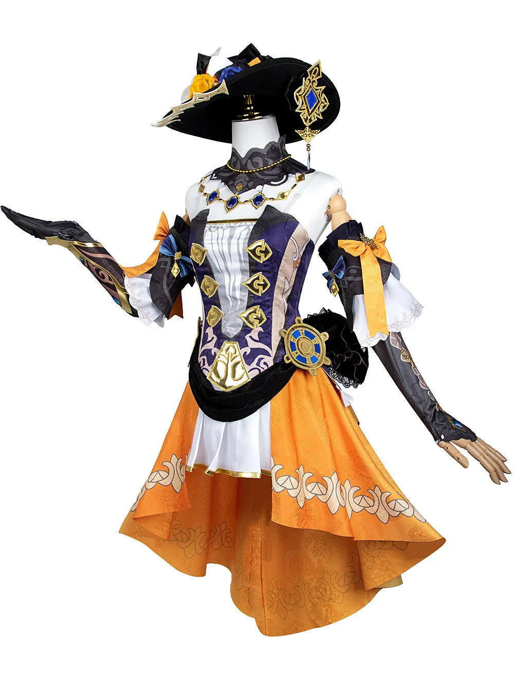 Navia Anime Cosplay Costume Dress with Wig for Women