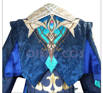 Genshin Impact Neuvillette Cosplay Costume Adult Carnival Uniform Wig Anime Halloween Party Costumes Masquerade Women Game