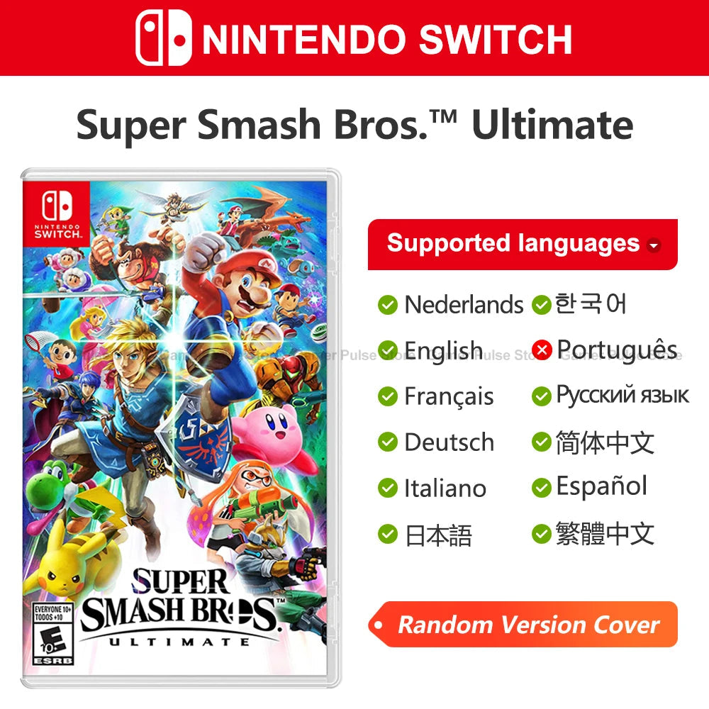 Super Smash Bros. Ultimate Nintendo Switch Game Deals Action Fighting and Multiplayer Genre for Switch OLED Lite Game Console SS69 72.69 Random Cover / CHINA
