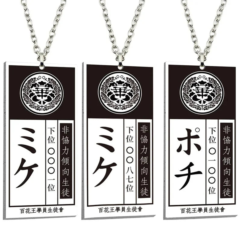 Kakegurui Acrylic Keychain Compulsive Gambler Yumeko Jabami Ryouta Suzui Mary Saotome Anime Cosplay Earrings Necklace Card SS69
