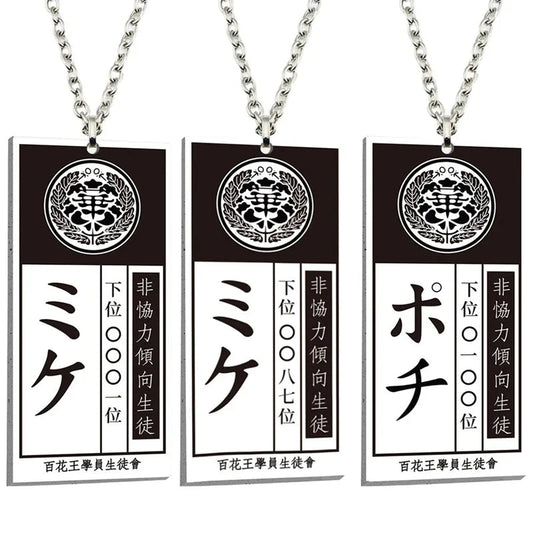 Kakegurui Acrylic Keychain Compulsive Gambler Yumeko Jabami Ryouta Suzui Mary Saotome Anime Cosplay Earrings Necklace Card SS69