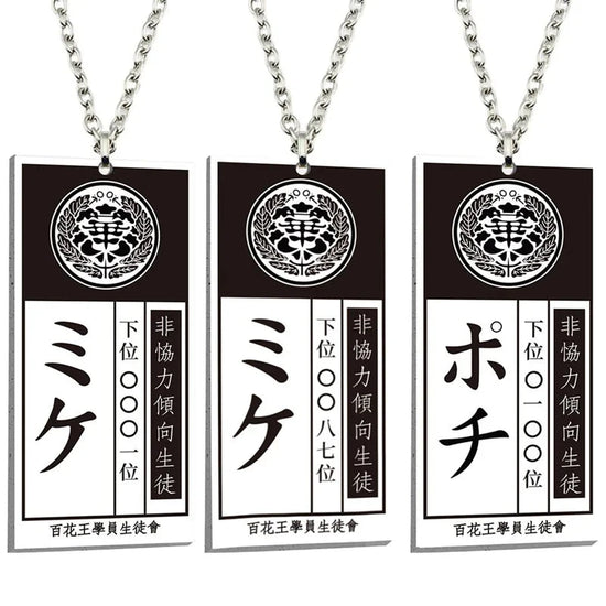 Kakegurui Acrylic Keychain Compulsive Gambler Yumeko Jabami Ryouta Suzui Mary Saotome Anime Cosplay Earrings Necklace Card SS69