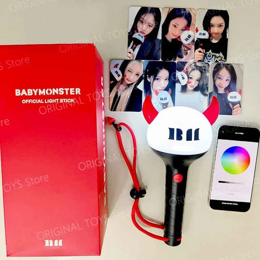 Original Kpop BABYMONSTER Official Lightstick with Bluetooth BAEMON Concert Hand Lamp Flash Light for Fans RORA ASA RUKA