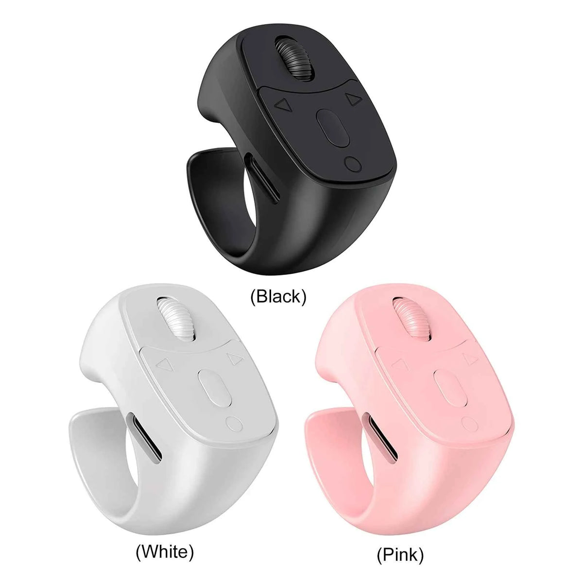 Bluetooth-Compatible 5.3 Fingertip Ring Remote Control Finger Ring Mouse Scrolling Ring Wireless Camera Shutter Selfie Button