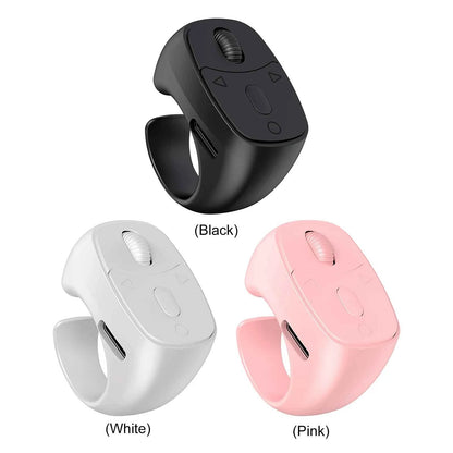 Bluetooth-Compatible 5.3 Fingertip Ring Remote Control Finger Ring Mouse Scrolling Ring Wireless Camera Shutter Selfie Button