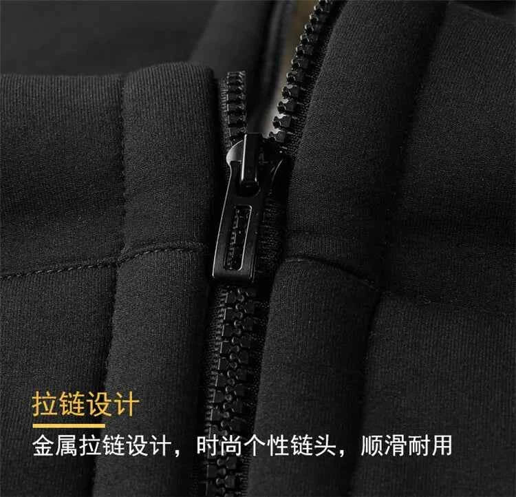 Winter Lambswool Coats Thicken Warm Jackets Long Sleeve Zipper Hoodies Casual Sports Fleece Black Coat Hooded Men Women Jacket