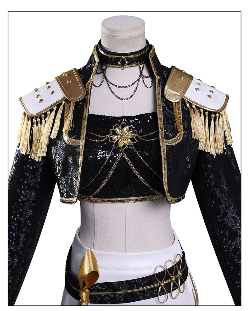 Black Golden Rumi Zoey Mira Cosplay Cosplay Costume Wig Women Suit Halloween Party Role Playing Outfit