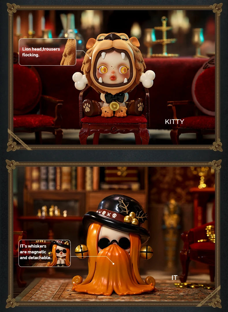 POP MART SKULLPANDA Addams Family Series Blind Box Mystery Box Guess Bag Toys Doll Cute Anime Figure Desktop Ornaments