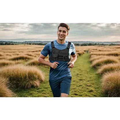 Outdoor Chest Bag For Men and Women, Tactical Vest For Running, Cycling, EDC Chest Pack Rig For Sports and Workouts