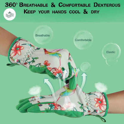 Gardening Gloves for Women Breathable leather Garden Gloves with Grip Thorn-Proof Puncture-Resistant Work Gloves
