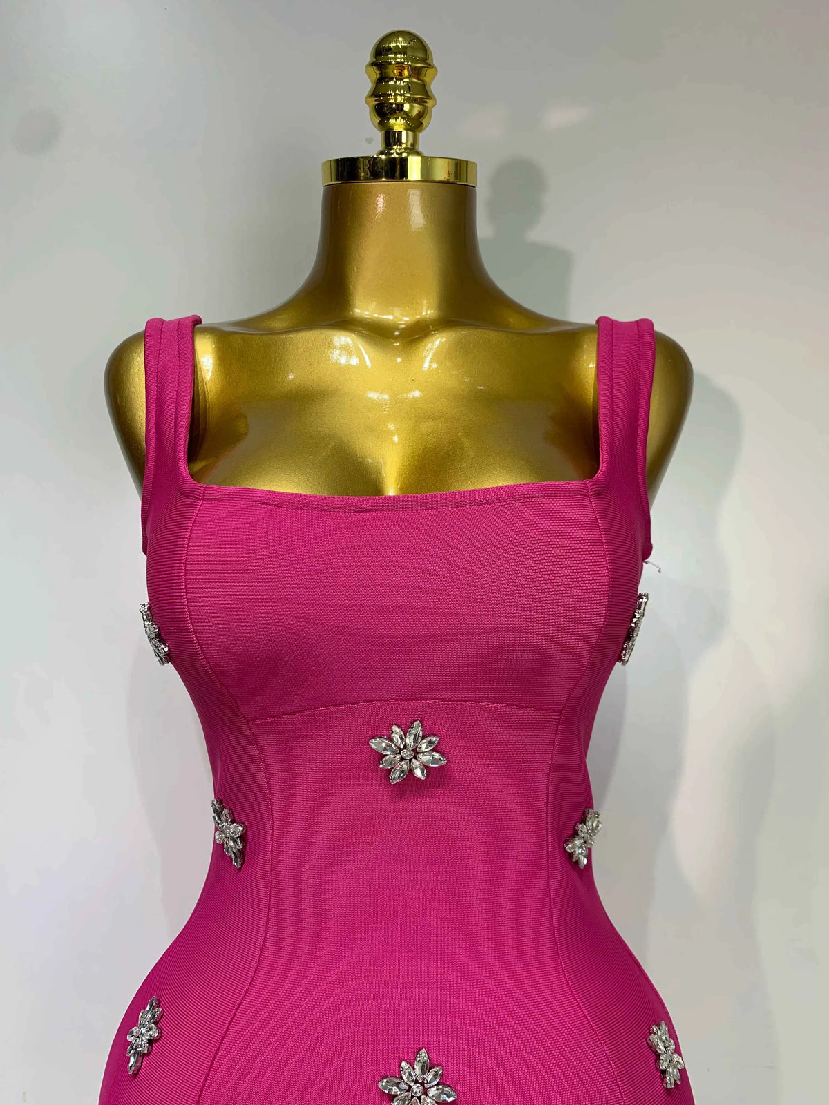 Women Sexy Square Collar Sparkly Rhinestone Bodycon Mini Bandage Dress Celebrate Evening Party Elegant Luxury Birthday Dress