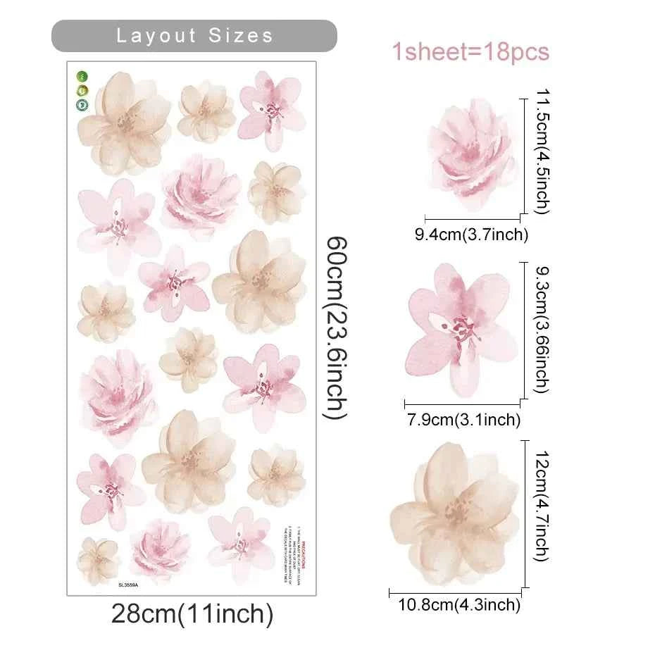 Boho Cartoon Rabbit Butterfly Flowers Wall Sticker Nursery Kids Room Home Decoration Mural Living Room Bedroom Bunny Stickers