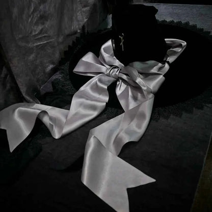 Handmade Lace Witch Pointed Hats Bandage Bow Wizard Hat Adult Gothic Lolita Cosplay Costume Halloween Party Bucket Hat