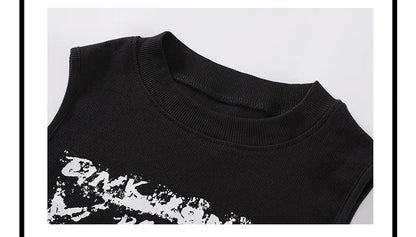 Hip Hop Girls Fashion Crop Top Street Dance Shorts Kids K-pop Streetwear Hot Pants Costume Children Jazz Girl Group Clothes Sets