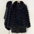 OFTBUY Natural Fox Fur Jacket Luxury Style Streetwear Lady New Winter Clothing Women Fashion Warm Thick Real Fur Coat Female