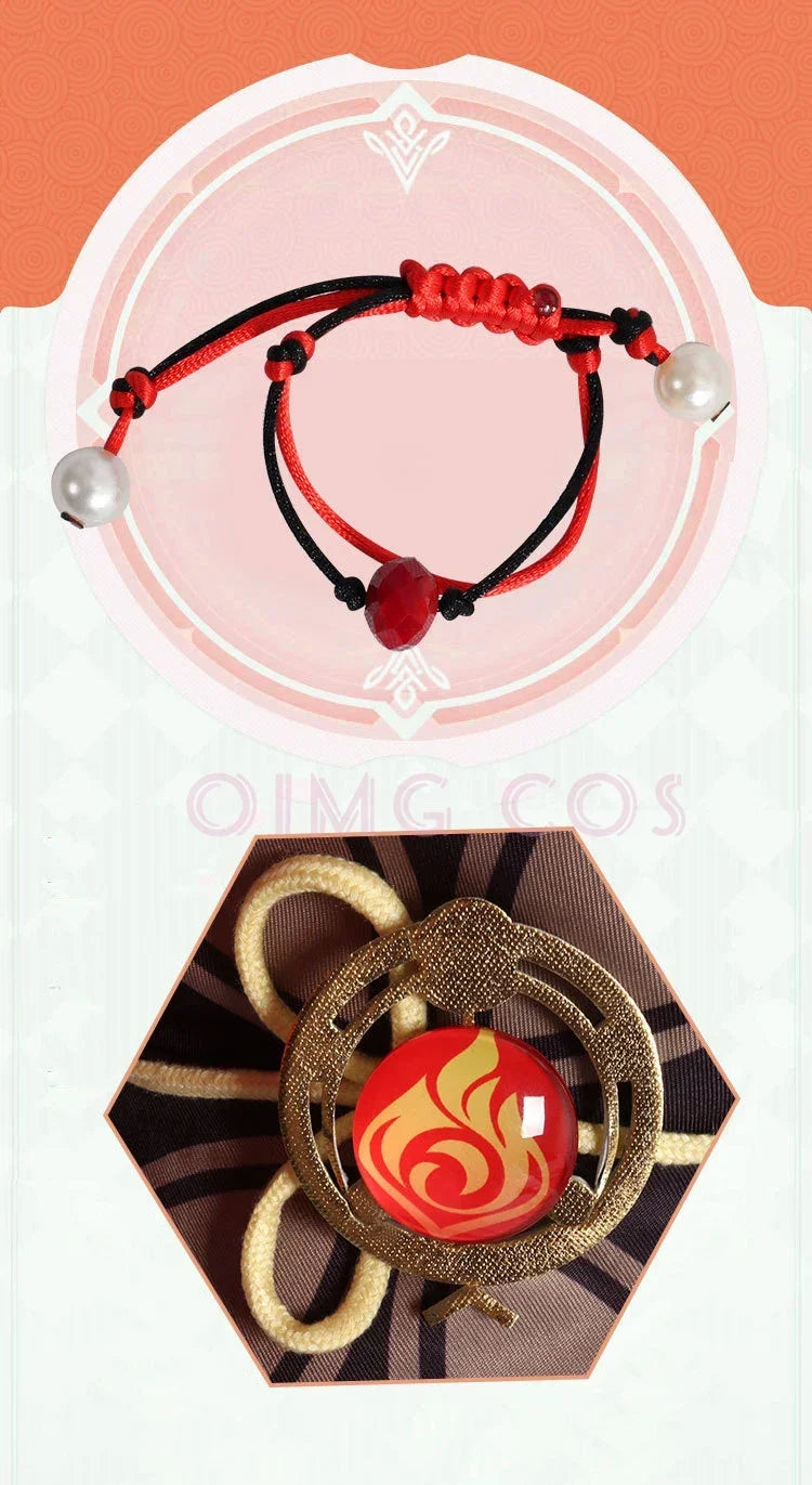 Genshin Impact Yoimiya Cosplay Costume Adult Carnival Uniform Wig Anime Halloween Party Costumes Masquerade Women Game SS69