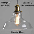 The Nordic Loft Modern Bedroom Pendant Lamp with Clear Gray Amber Vintage Pendant Lights Dining Glass Hanging Light Fixtures