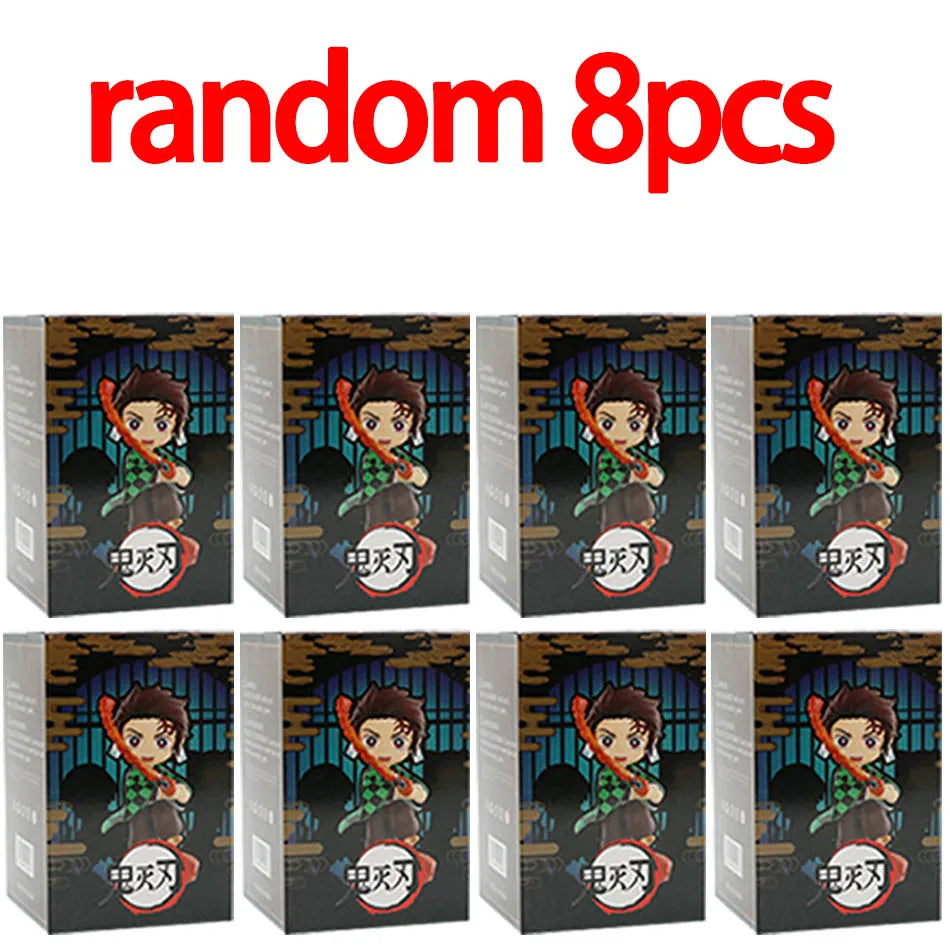 1-12pcs Anime Demon Slayer Blind Box Figure Toys Kimetsu No Yaiba Battle Series Guess Bag Mystery Doll Christmas Birthday Gift