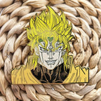 Dio Brando Metal Badge Anime JoJo's Bizarre Adventure Pins Manga Brooches for Bag Backpack Clothing Lapel ACG Cosplay Decor Gift