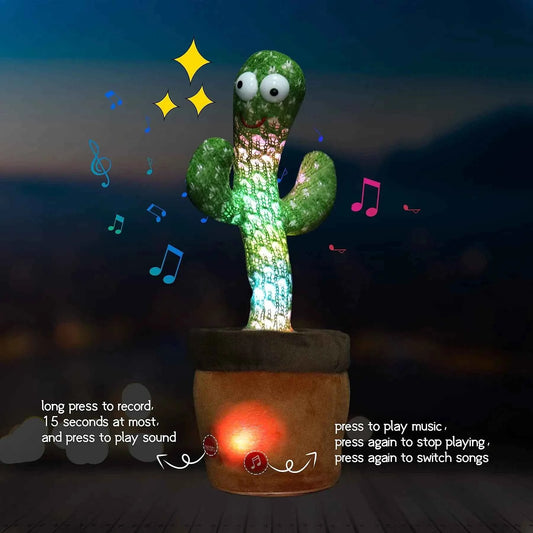 Musical Singing Dancing Toys 120 Songs Repeating Talking Record Speaking Sunflower Soft Plush Funny Creative Saxophone Kids Toy