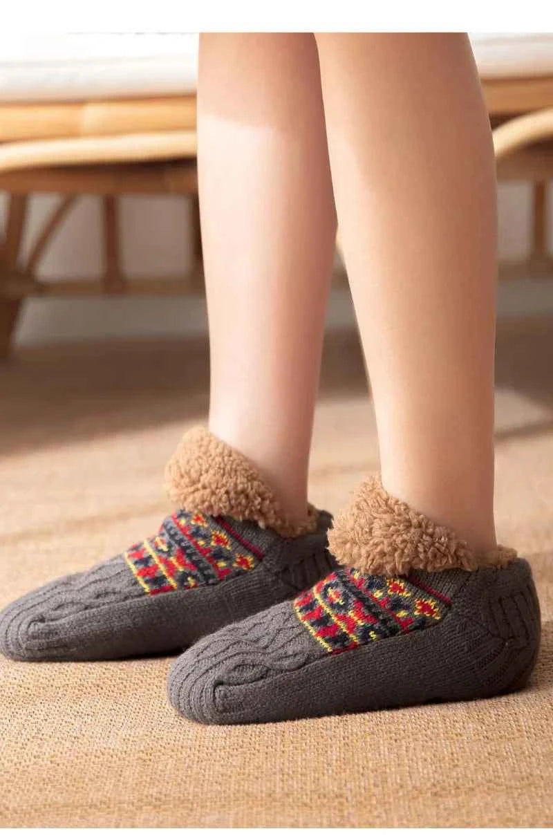 Super Warm Winter Non-slip Floor Socks Women Men Snow Socks Sleep Carpet Slippers Socks Women Velvet Boot Unsiex Home Wear