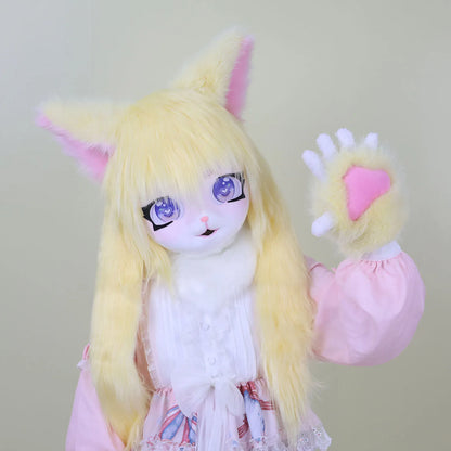 SS69 Animal Cosplay Mask, Polyester Furry Kigurumi Head for Costume Parties