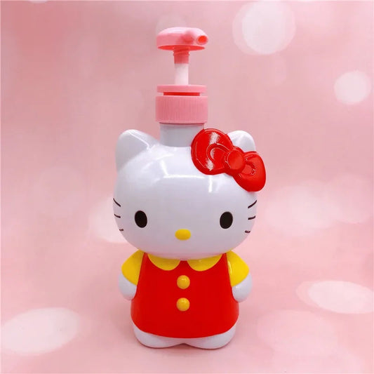500ML Sanrio Hello Kitty Squeeze Bottle Shower Gel Hand Sanitizer Dish Soap Liquid Cute Cartoon Girl Heart High Capacity Bottled SS69