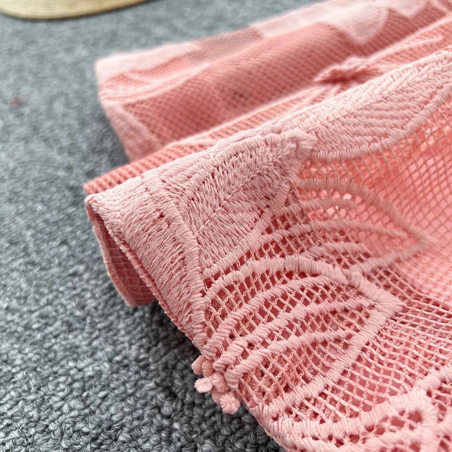 SINGREINY Women Elegant Floral Emboridery Dress Hollow Out Long Sleeve Single Breasted Belt French Court Chic Short A Line Dress