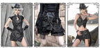Blood Supply Original Punk Aesthetic dress hot girl Dragon Pattern Denim Sexy Slim Fit Dress Summer Halter Ruffles Short Dresses SS69
