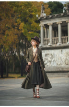 Lautaro Autumn Winter Long Warm Wool & Blends Coat for Women Shawl Collar Single Breasted Elegant Fit and Flare Woolen Overcoat
