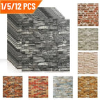 3D Foam Brick Wall Stickers, Waterproof Peel & Stick Panels 70x77cm