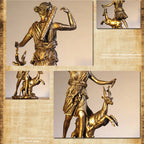 Moon Goddess Resin Statue 27cm Celestial Sculpture for Altar Decor