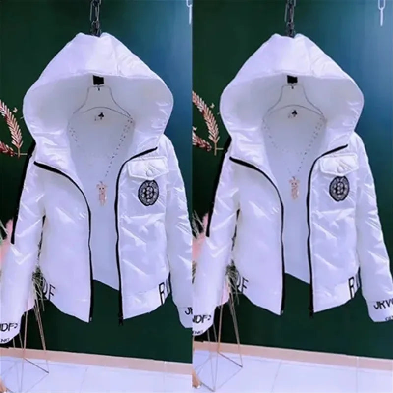 Winter Cotton-Padded Jacket Glossy Down Cotton Coat Women's Short 2025 New Student Korean Version Loose Keep Warm Cotton-Padded SS69