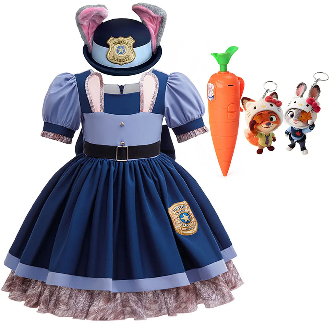 Disney Judy Hopps Zootopia 2 Police Officer Dress for Girls